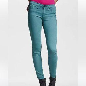 Rag & Bone Jean Stretch Legging Pants Atlantic Blue Teal Size 25